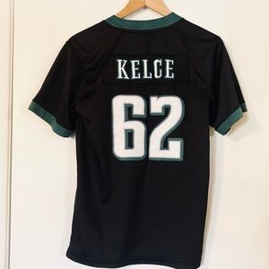 Kelce 62 Eagles NFL Embroidered Jersey EUC Women S Youth M
